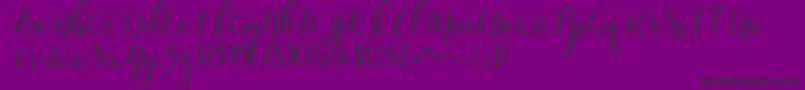 adaline script   regular Font – Black Fonts on Purple Background