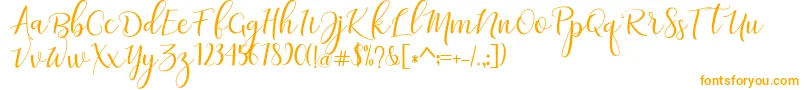 フォントadaline script   regular – オレンジのフォント