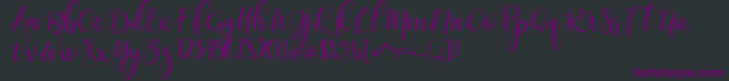 adaline script   regular-Schriftart – Violette Schriften auf schwarzem Hintergrund