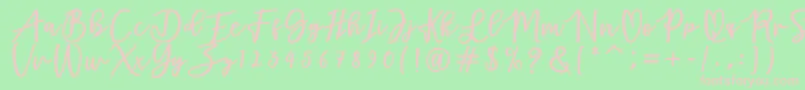 adamd Font – Pink Fonts on Green Background