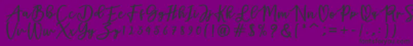 adamd-Schriftart – Schwarze Schriften auf violettem Hintergrund