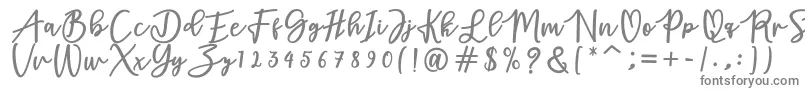 フォントadamd – 白い背景に灰色の文字