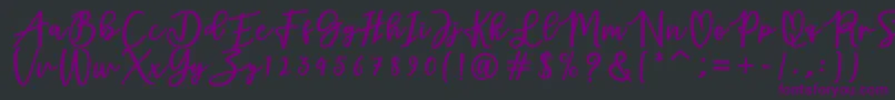adamd Font – Purple Fonts on Black Background