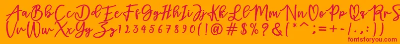 adamd Font – Red Fonts on Orange Background