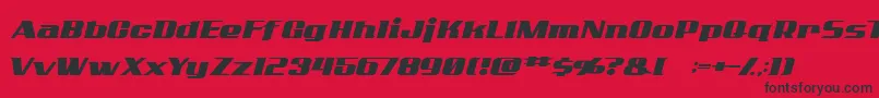 ADDCN    Font – Black Fonts on Red Background