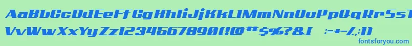 ADDCN    Font – Blue Fonts on Green Background