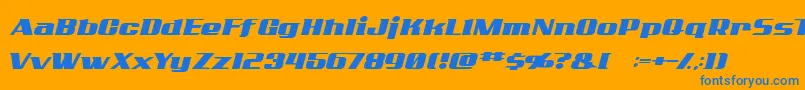 ADDCN    Font – Blue Fonts on Orange Background