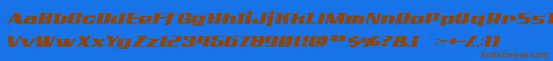 ADDCN    Font – Brown Fonts on Blue Background