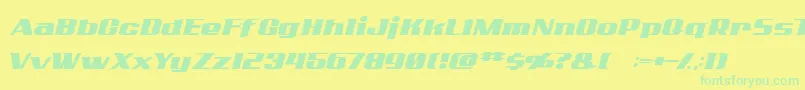 ADDCN    Font – Green Fonts on Yellow Background