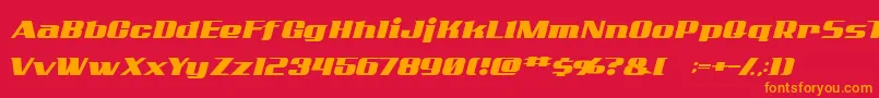 フォントADDCN    – 赤い背景にオレンジの文字