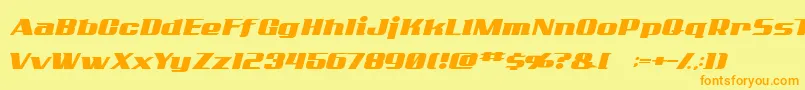 ADDCN    Font – Orange Fonts on Yellow Background