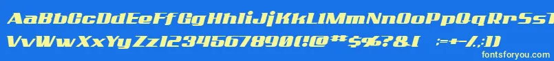 ADDCN    Font – Yellow Fonts on Blue Background