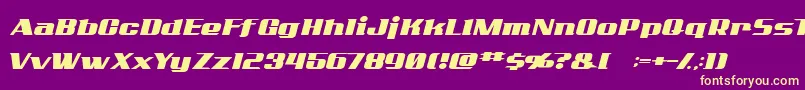 ADDCN    Font – Yellow Fonts on Purple Background
