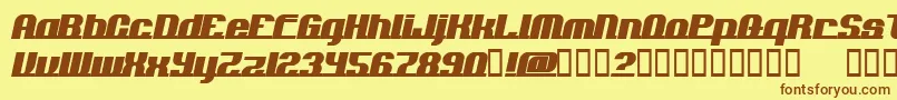 ADDLN    Font – Brown Fonts on Yellow Background