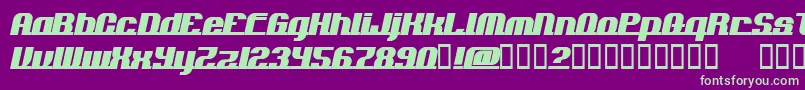 ADDLN    Font – Green Fonts on Purple Background