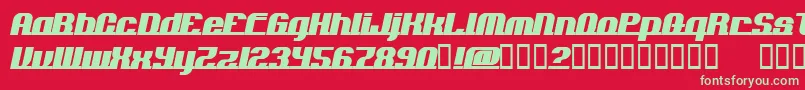 ADDLN    Font – Green Fonts on Red Background