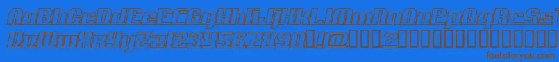 ADDLO    Font – Brown Fonts on Blue Background