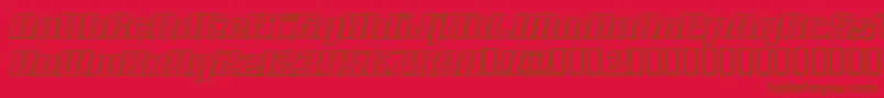 Fonte ADDLO    – fontes marrons em um fundo vermelho