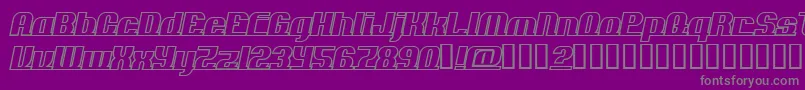 フォントADDLO    – 紫の背景に灰色の文字