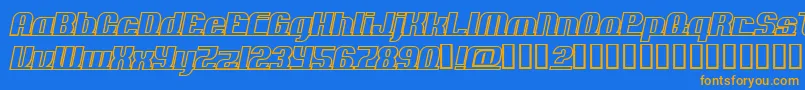 ADDLO    Font – Orange Fonts on Blue Background