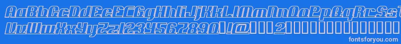 フォントADDLO    – ピンクの文字、青い背景