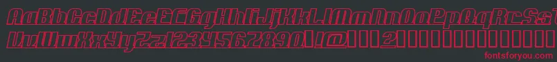 Шрифт ADDLO    – красные шрифты на чёрном фоне
