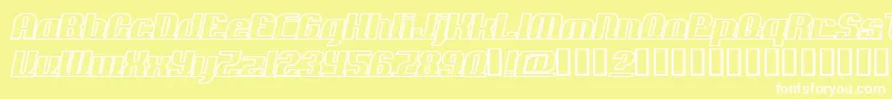 フォントADDLO    – 黄色い背景に白い文字