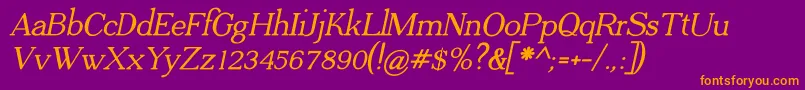 ADega Serif Bold Italic Font – Orange Fonts on Purple Background