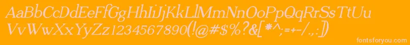 ADega Serif Bold Italic Font – Pink Fonts on Orange Background