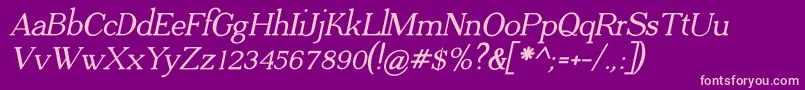 ADega Serif Bold Italic Font – Pink Fonts on Purple Background