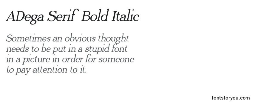 ADega Serif Bold Italic フォントのレビュー