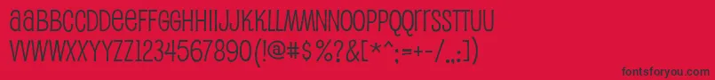 Pupcat Font – Black Fonts on Red Background