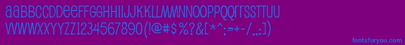 Pupcat Font – Blue Fonts on Purple Background