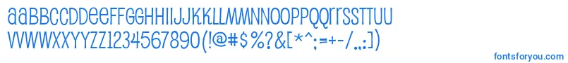 Pupcat Font – Blue Fonts on White Background