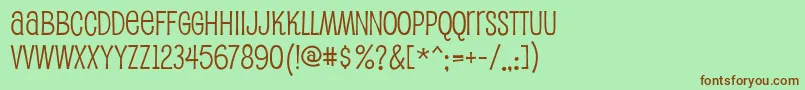 Pupcat Font – Brown Fonts on Green Background