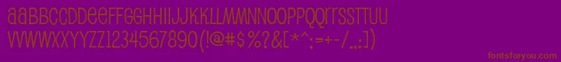 Pupcat Font – Brown Fonts on Purple Background