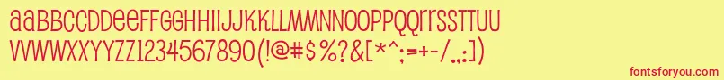 Pupcat Font – Red Fonts on Yellow Background