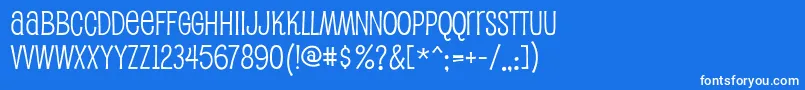 Pupcat Font – White Fonts on Blue Background