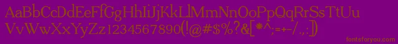 ADega Serif Bold-Schriftart – Braune Schriften auf violettem Hintergrund