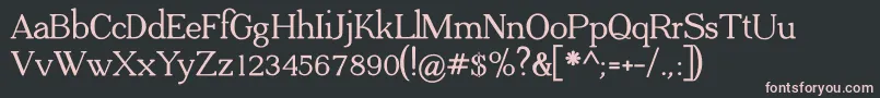 フォントADega Serif Bold – 黒い背景にピンクのフォント