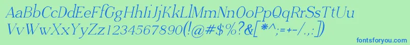 fuente ADega Serif italic – Fuentes Azules Sobre Fondo Verde