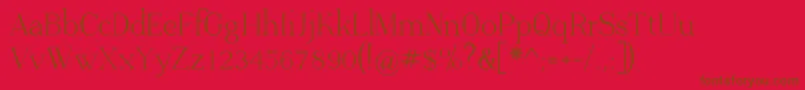 ADega Serif Regular Font – Brown Fonts on Red Background