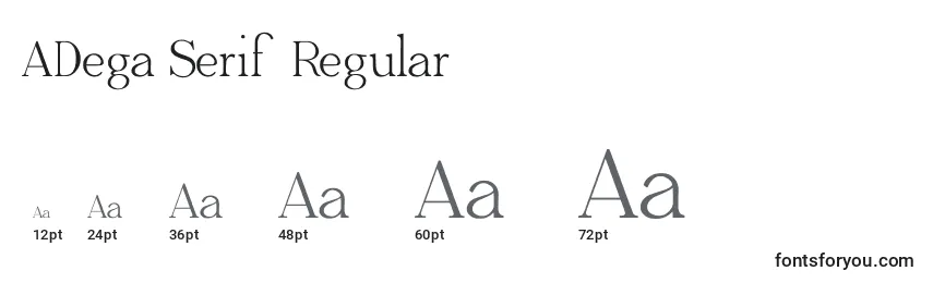 Размеры шрифта ADega Serif Regular