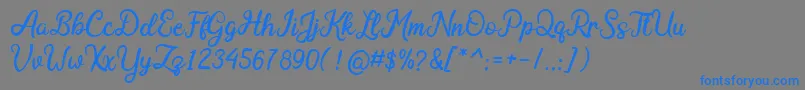 Шрифт Adeghio Dafont – синие шрифты на сером фоне