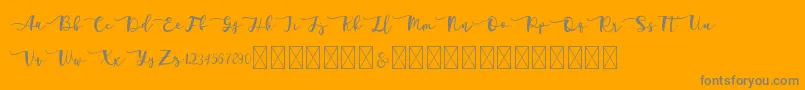 Adelarsio-Schriftart – Graue Schriften auf orangefarbenem Hintergrund