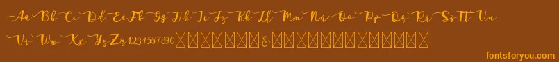 Adelarsio Font – Orange Fonts on Brown Background