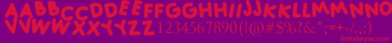 ADELIA Font – Red Fonts on Purple Background