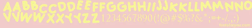 ADELIA Font – Yellow Fonts on Pink Background