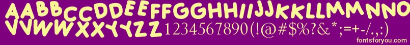 ADELIA Font – Yellow Fonts on Purple Background