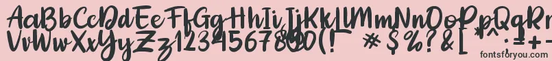 Adelica Brush Font – Black Fonts on Pink Background